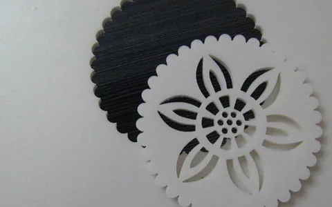 Laser cut decorative panel sample